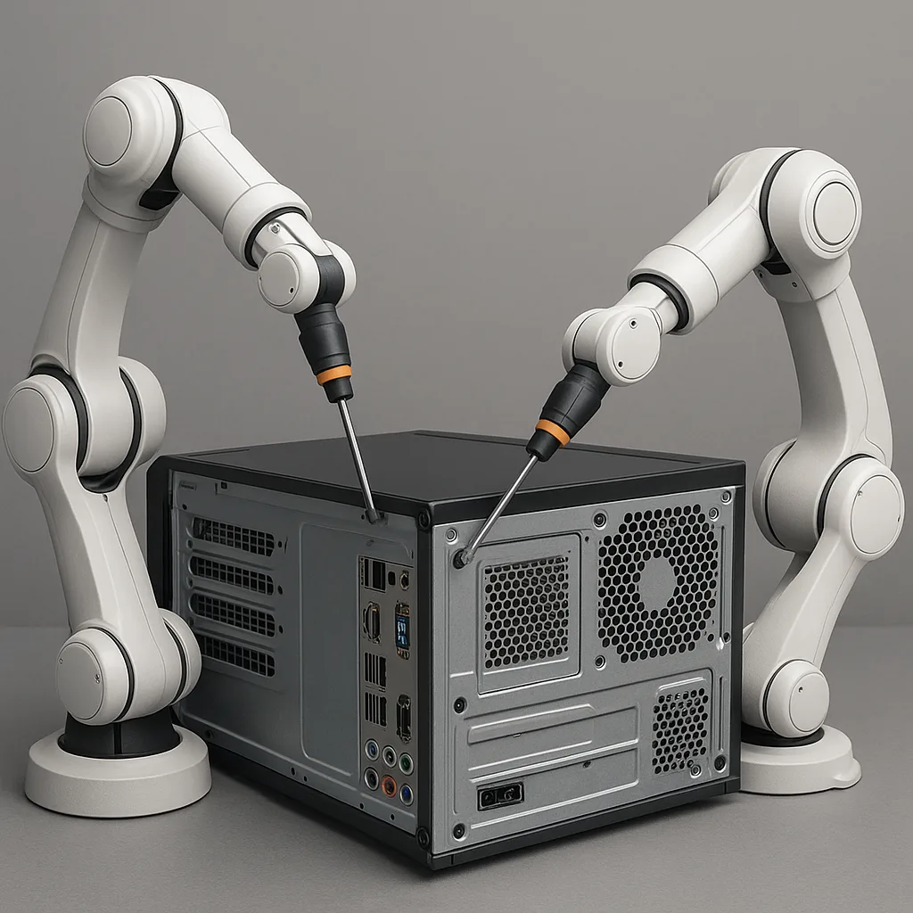 Computer Positioned Sideways