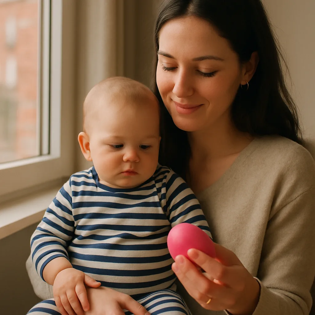 Woman Holds a Child