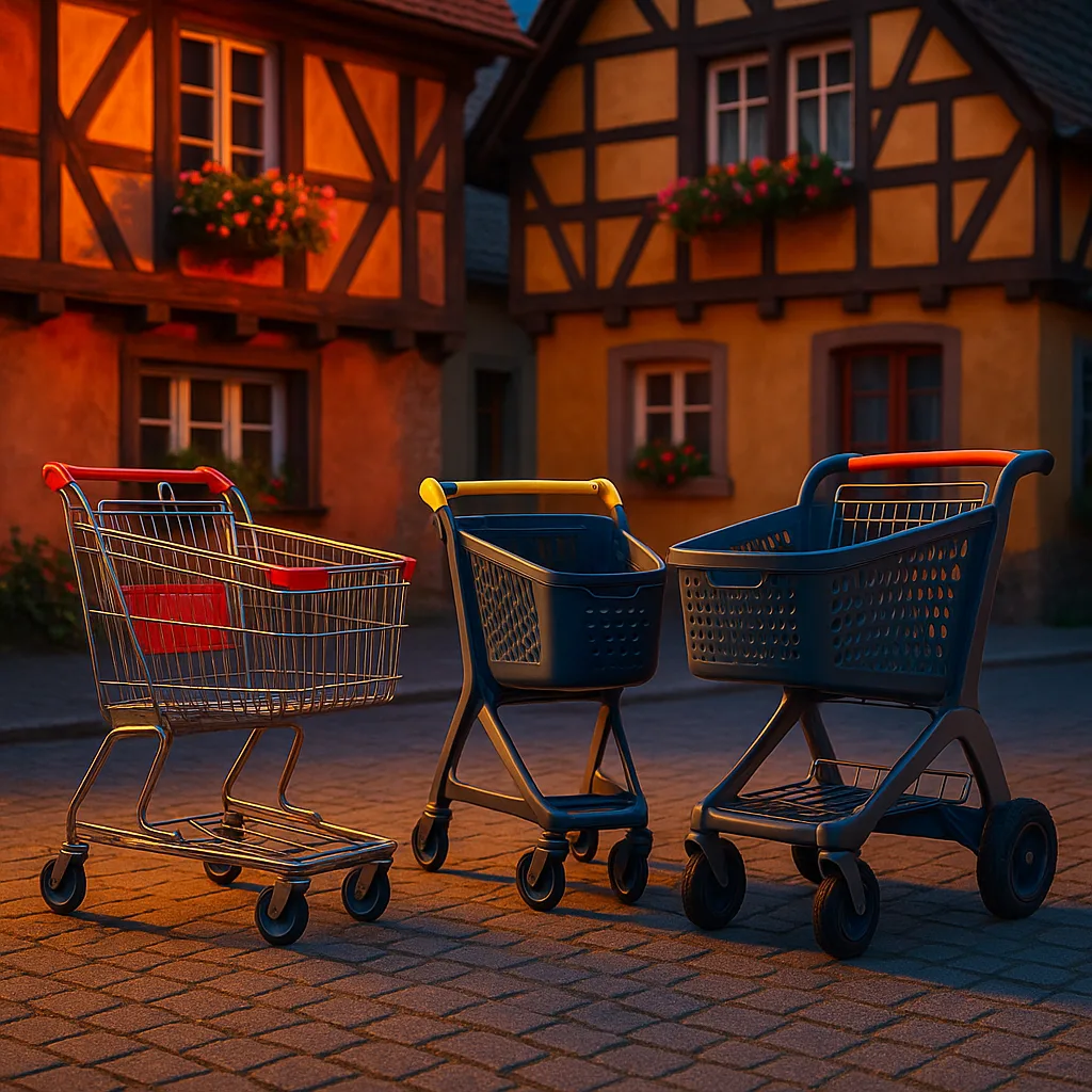 Three Unique Shopping Carts—a Classic Wireframe Model