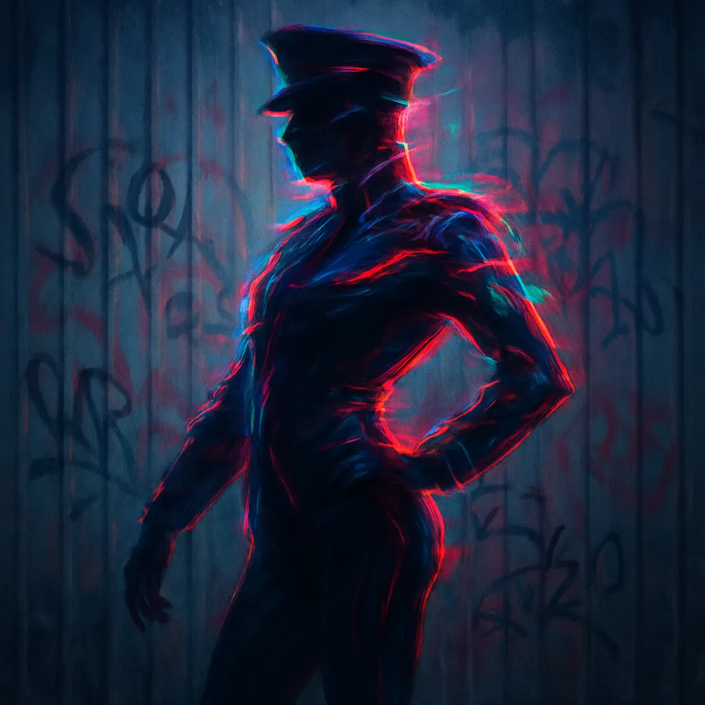 Neon-glitched Cyberpunk Official's Dynamic