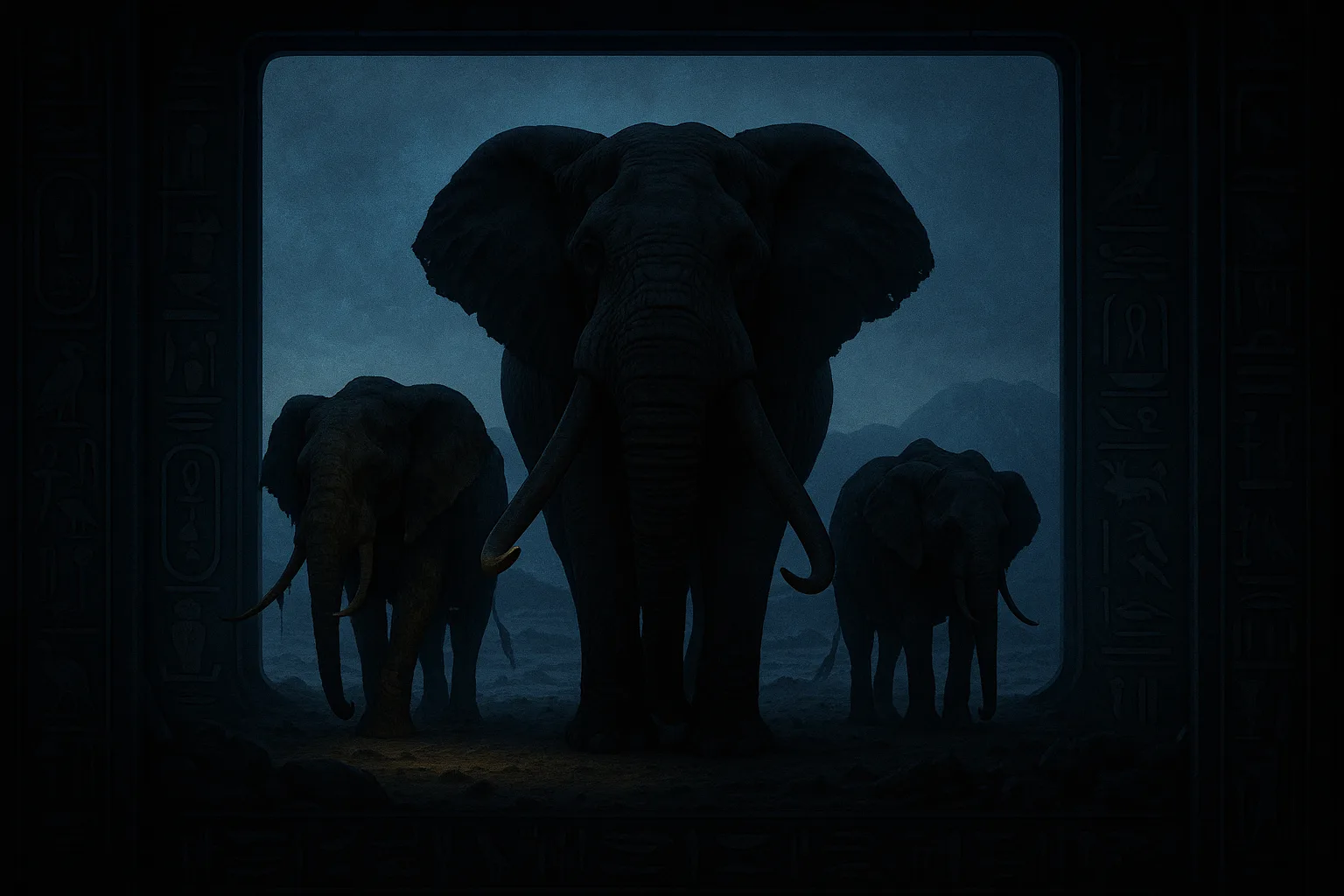 Against a Large Central Viewscreen Depicting an Alien Planetary Surface