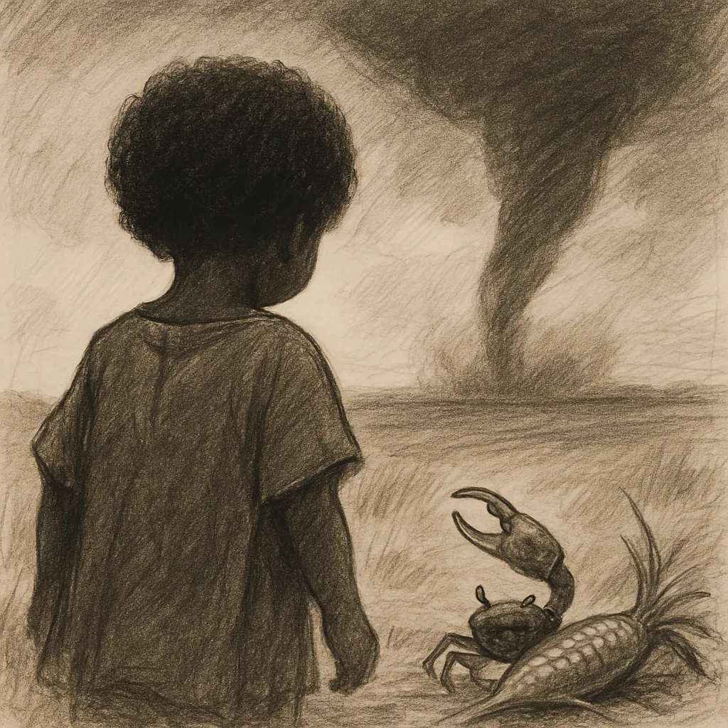 Child with a Rounded Afro