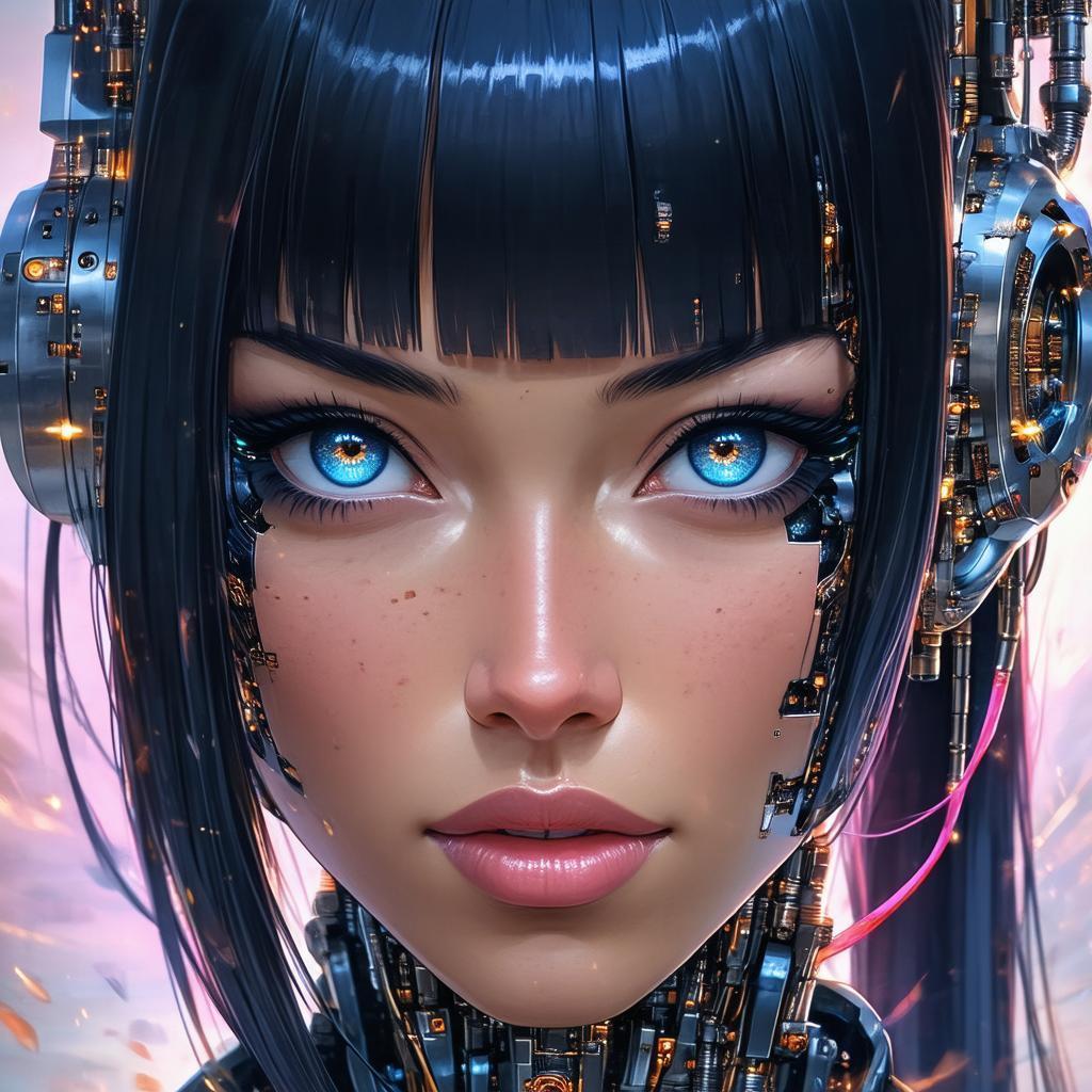 Symmetrical Nico Robin With Machine Face