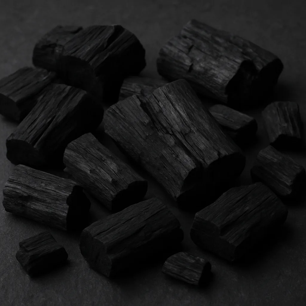 Charcoal Pieces That Remain