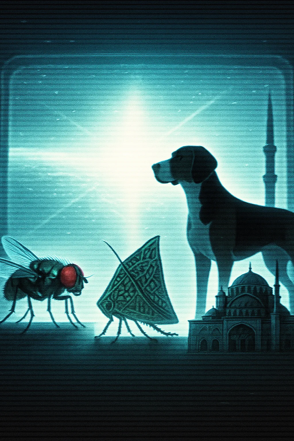 Against a Large Central Viewscreen Depicting Outer Space