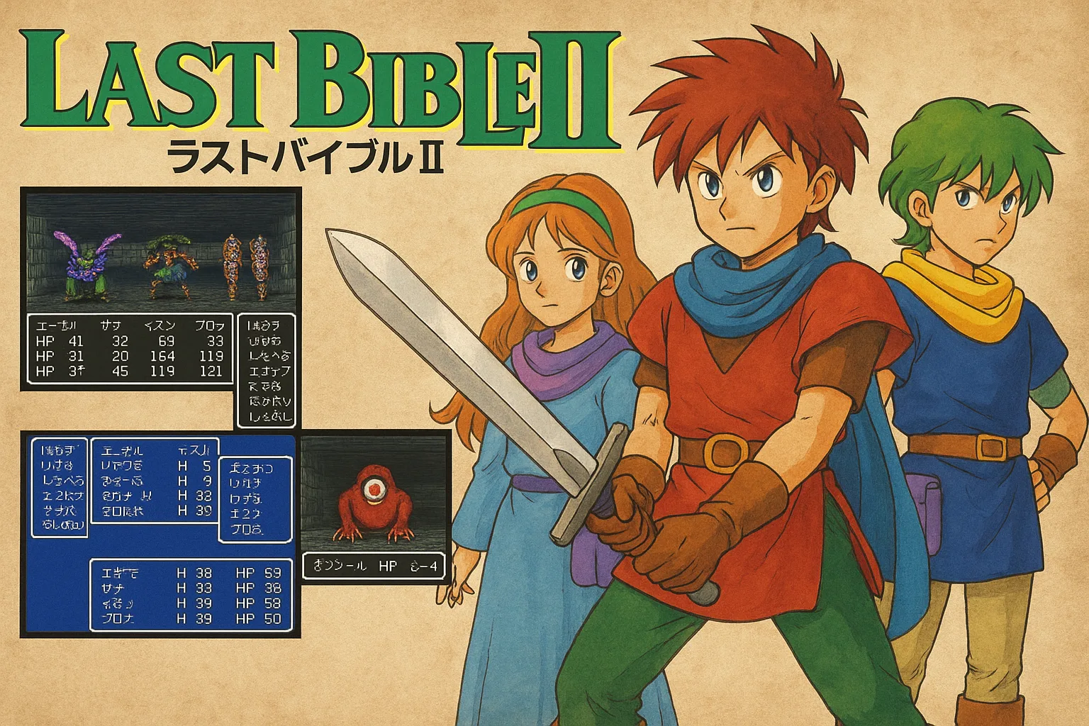 Promotional Artwork for "Last Bible II" with Text