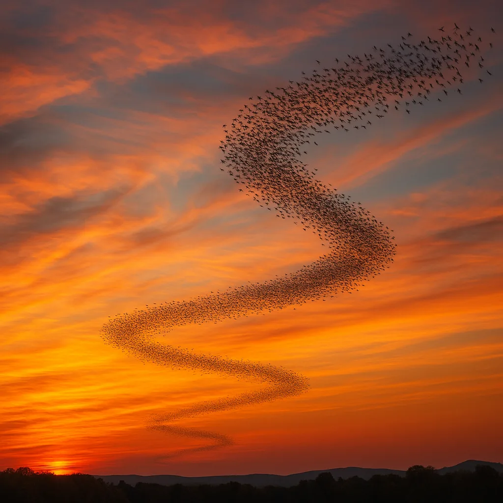 Thousands of Migrating Birds Form a Vast