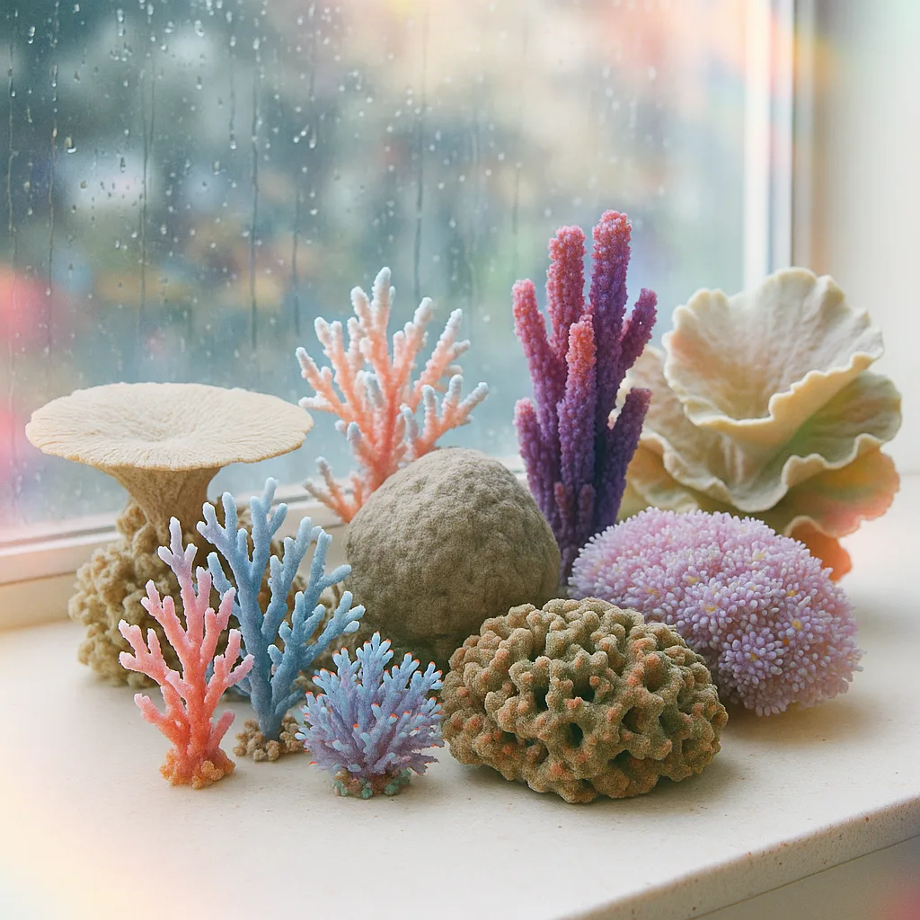 Before a Large Window Revealing a Rainy Day Outside