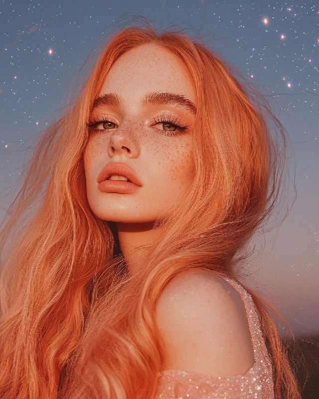 Charming Model with Cosmic Night Sky