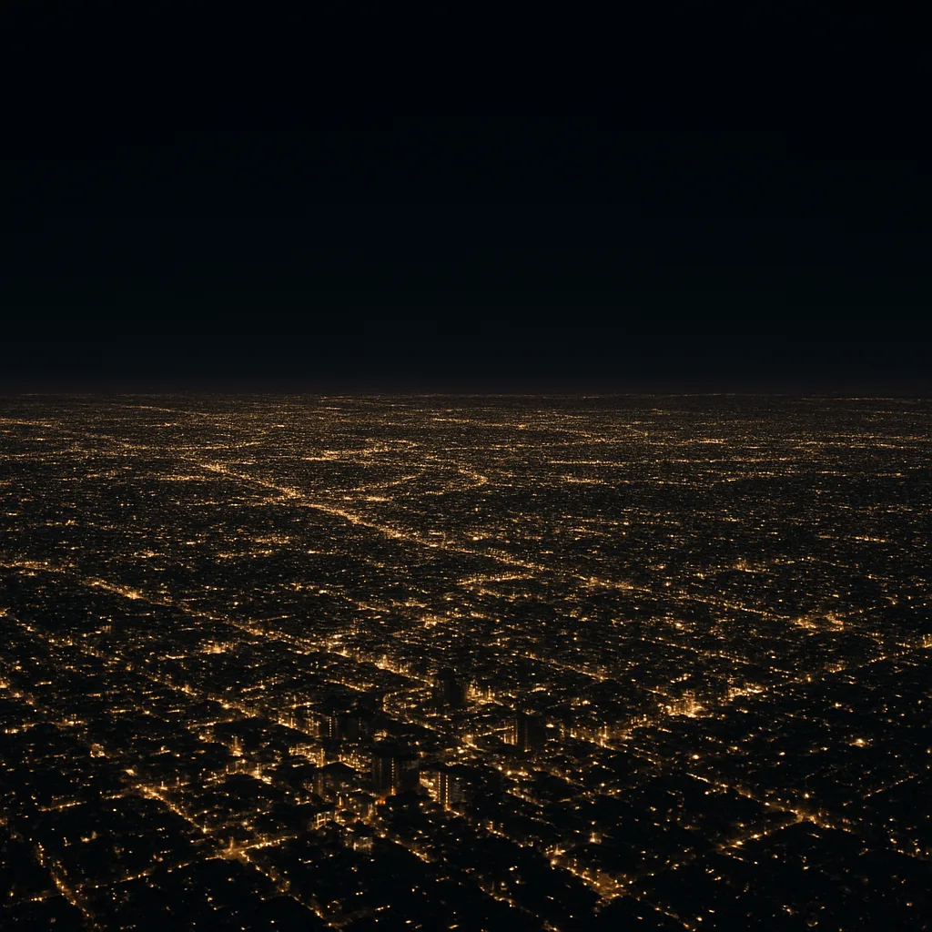 Sprawling Metropolis at Night