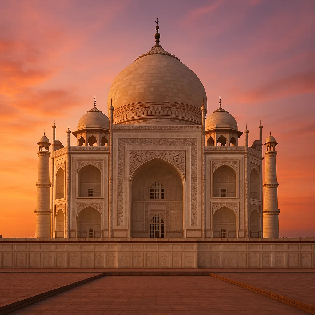 Capture the Taj Mahal with its Elegant Ivory Marble