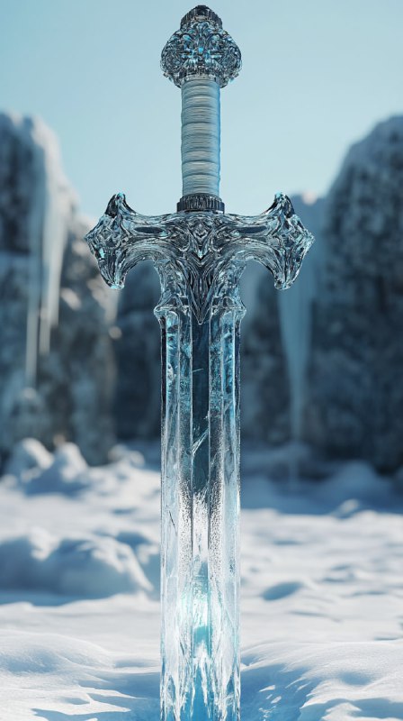 Knight’s Sword Ice Sculpture in Harbin