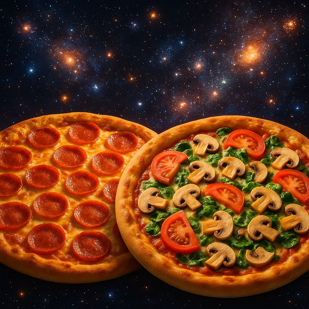 Two Diverse Pizzas