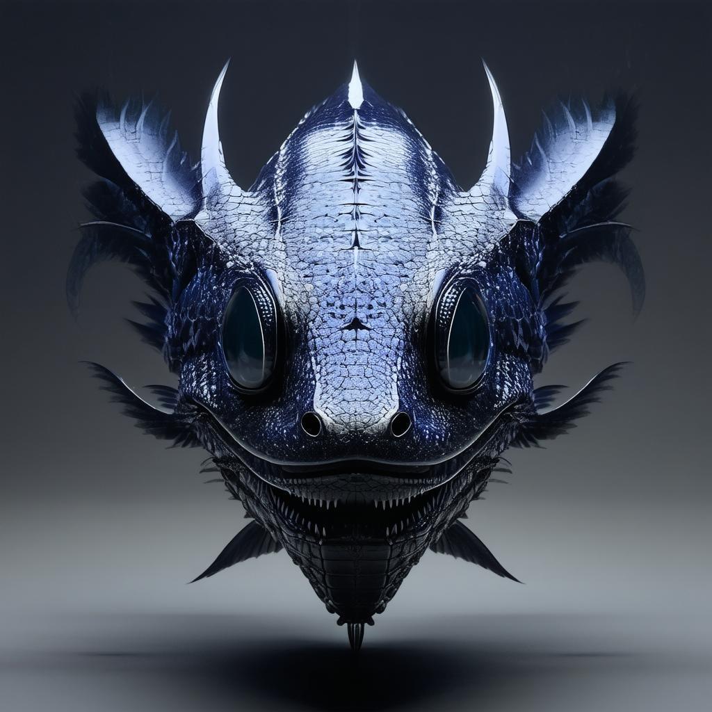 Darkiron Viperfish Monster With Pentacontagon Head