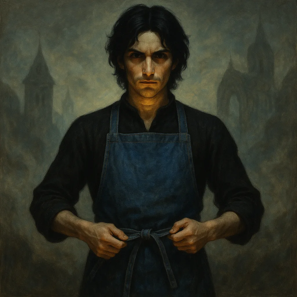 Stylized Medieval Figure of Androgynous Appearance