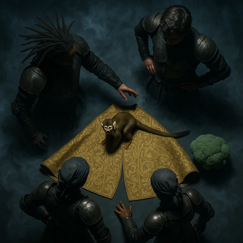 Meticulously Arranged Scene Employing Kinetic Art Principles