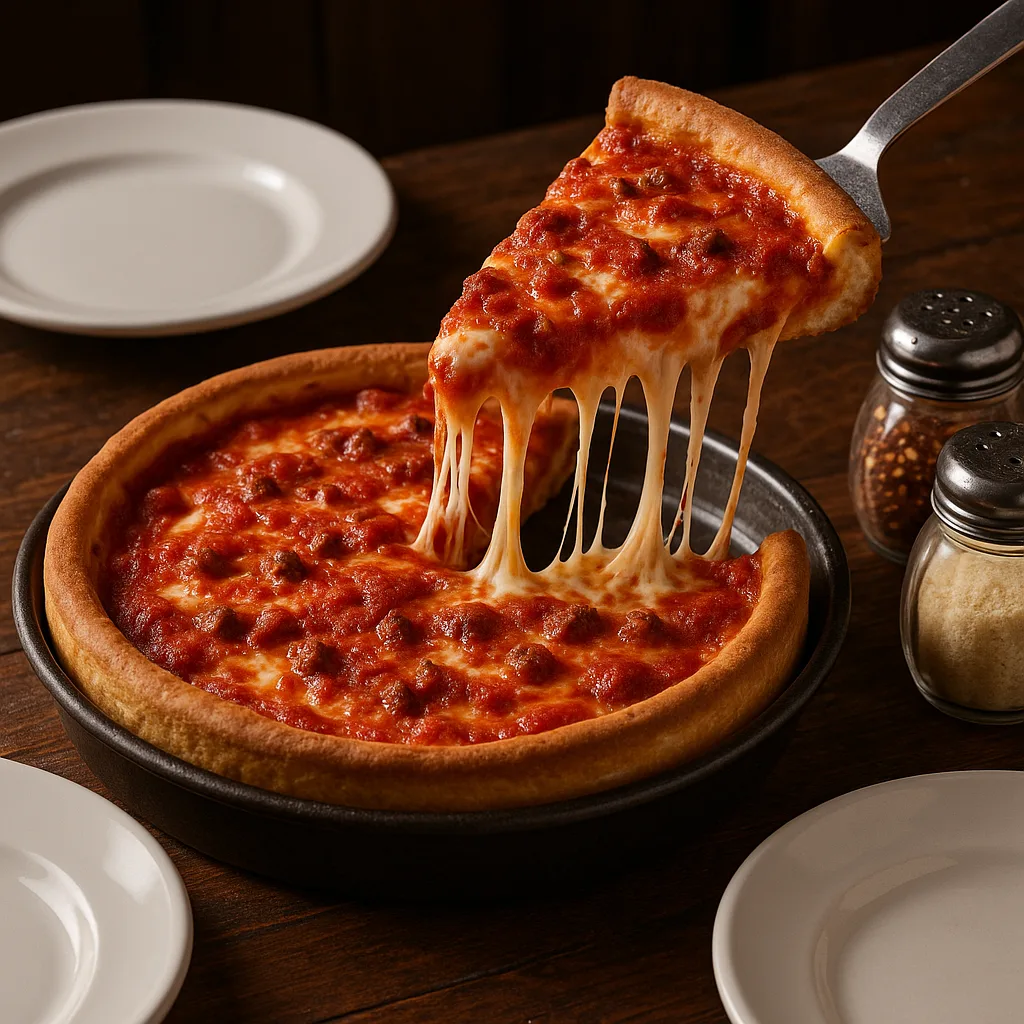Freshly Baked Deep-dish Pizza