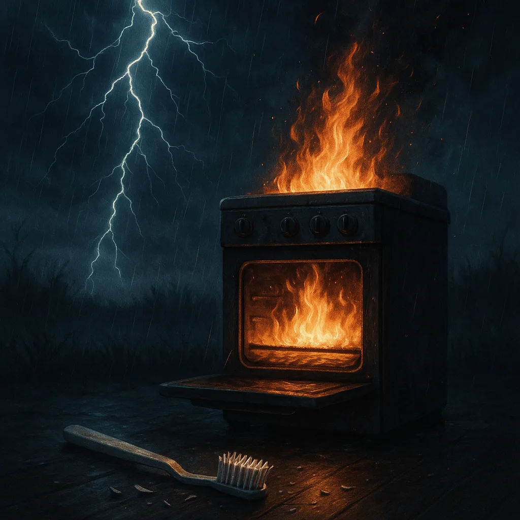 Depict a Night Filled with Turbulent Storms
