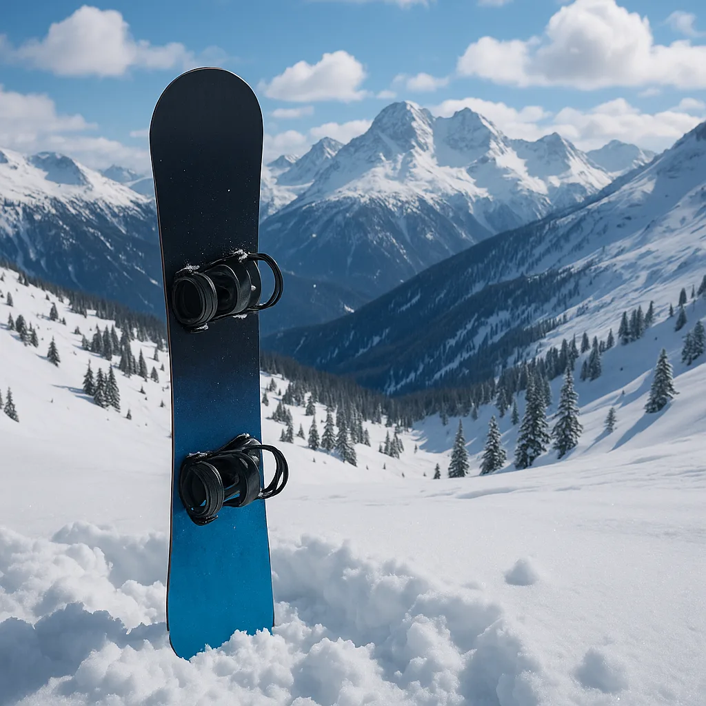 Snowboard Standing Vertically in Pristine
