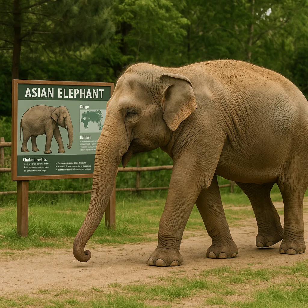 Wildlife Sanctuary's Asian Elephant Information Board