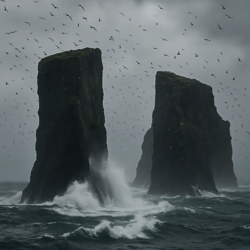 Myriad Seabirds Circle as Tiny Specks