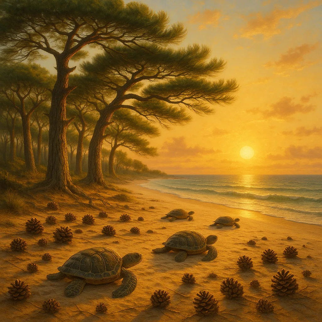 Under a Glowing Golden Sunset