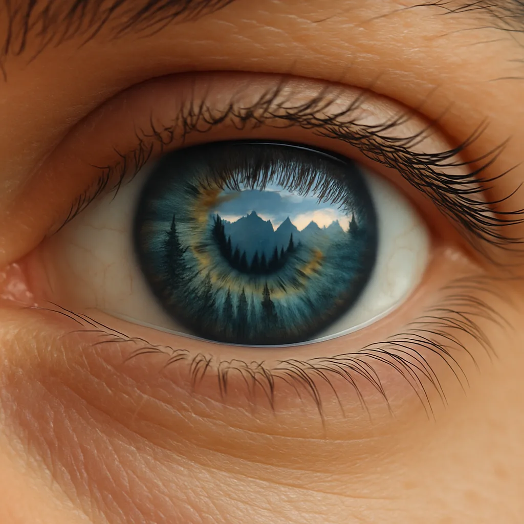 Detailed and Focused View of a Human Eye