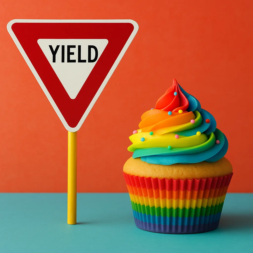 Showcasing a Brightly Colored Cupcake