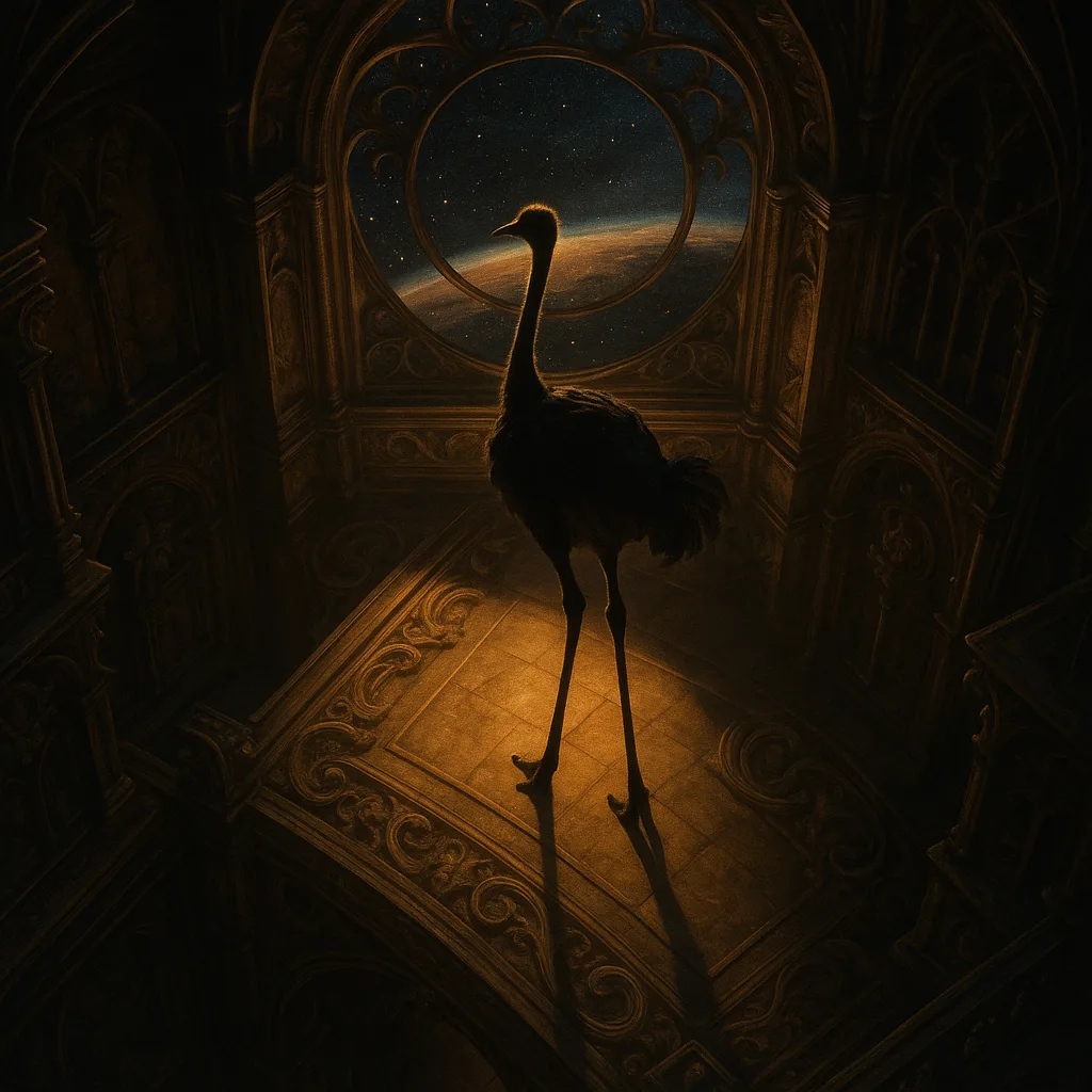 Single Jet Black Ostrich