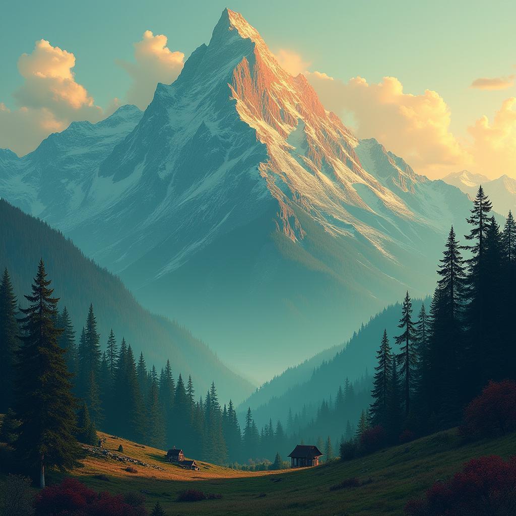Emerald and Sapphire Mountains at Golden Hour