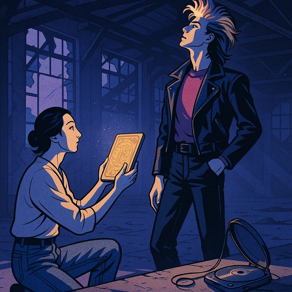 Innocent Character in Jeans