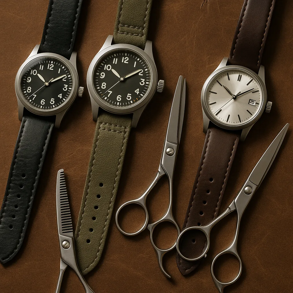 Lifelike Scene That Includes Three Watches
