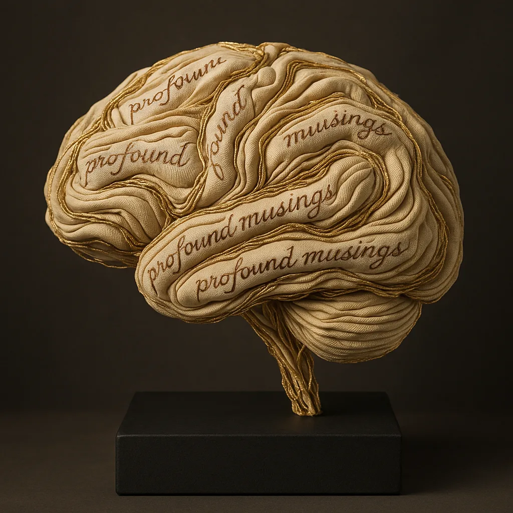 Detailed Sculpture Resembling a Human Brain