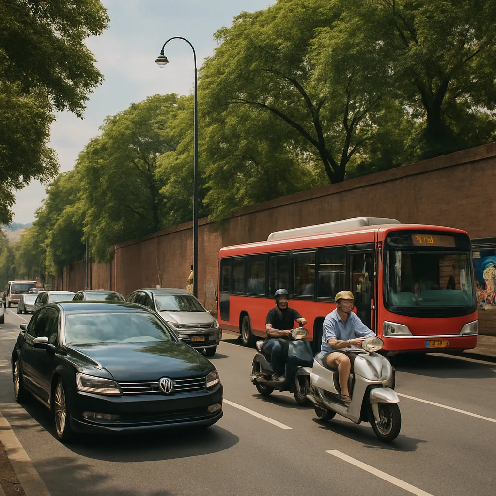 Carefully Composed Photograph Captures a Bustling Street