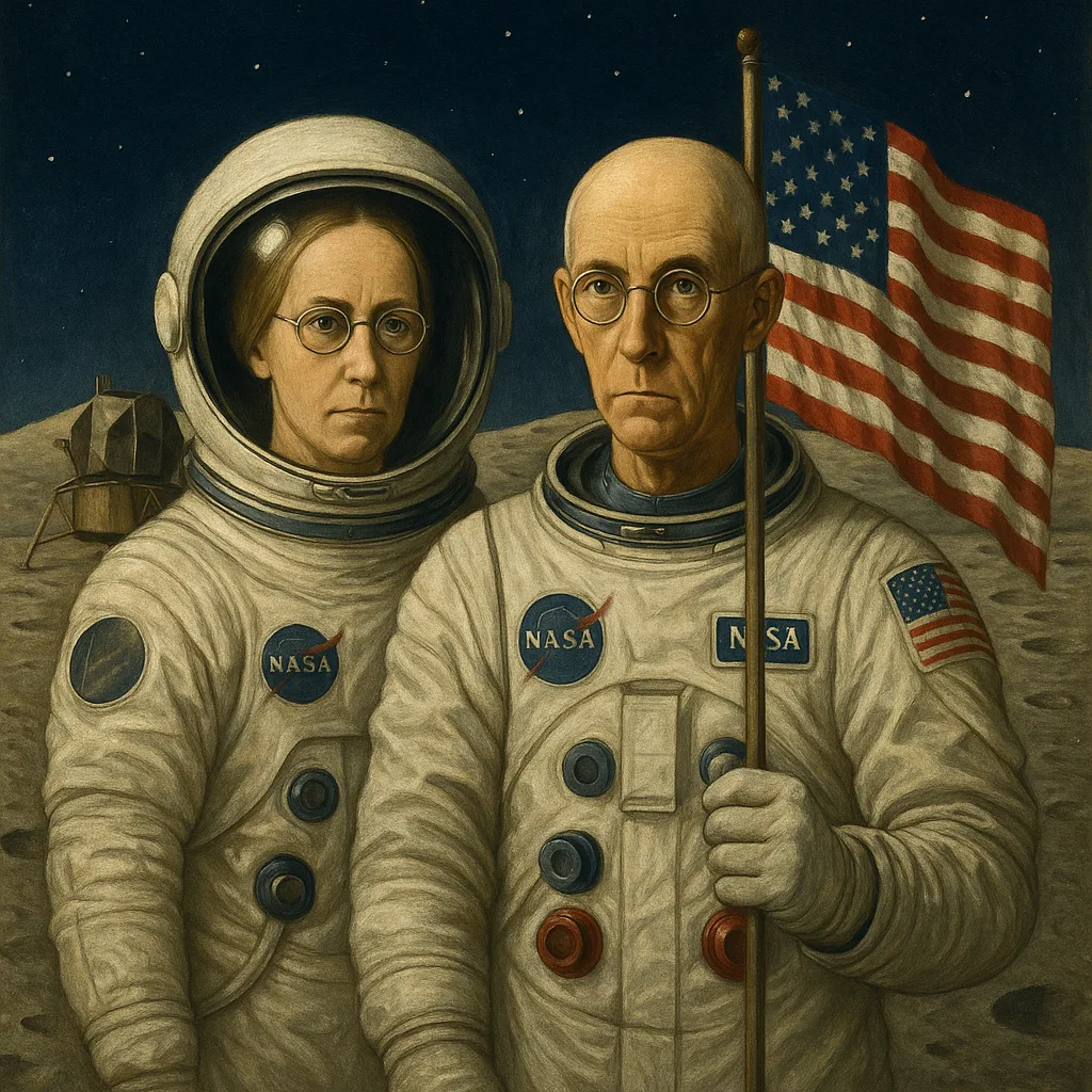 Inspired by Grant Wood's American Gothic