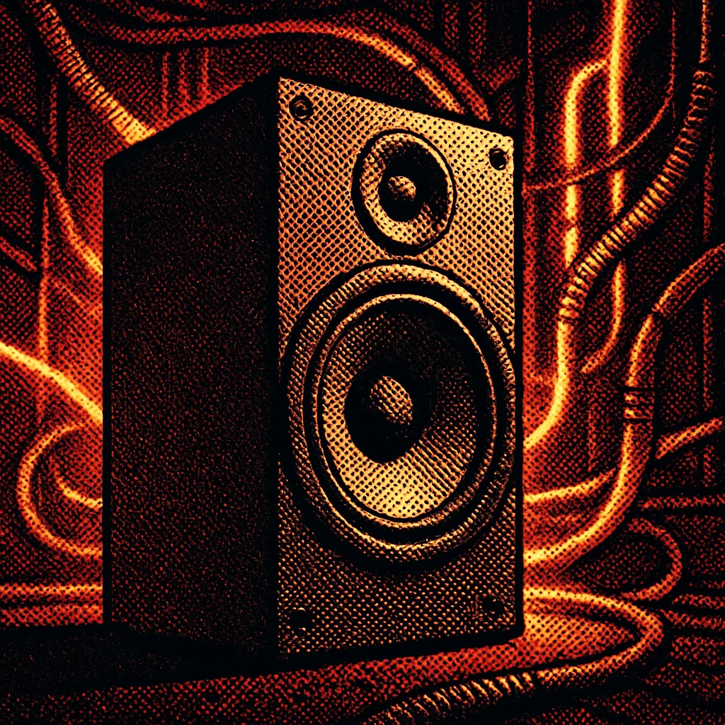 Single Loudspeaker in Ben Day Dots Halftone