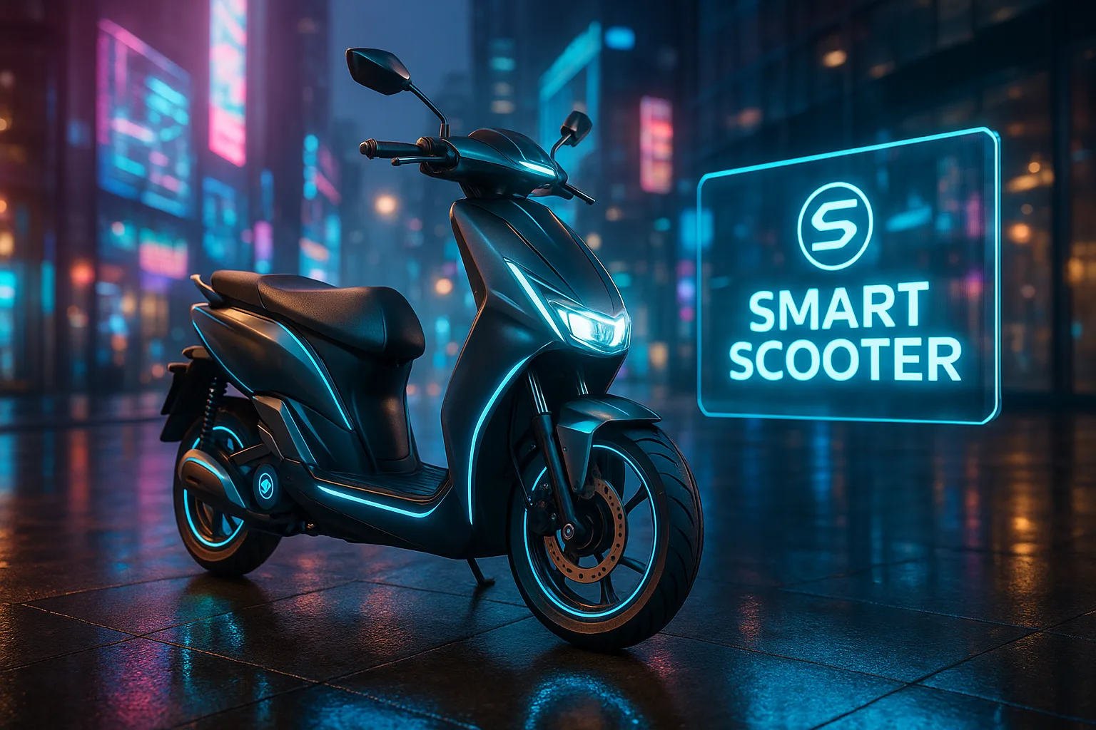 Cutting-edge 3D Digital Render of a Modern Electric Scooter