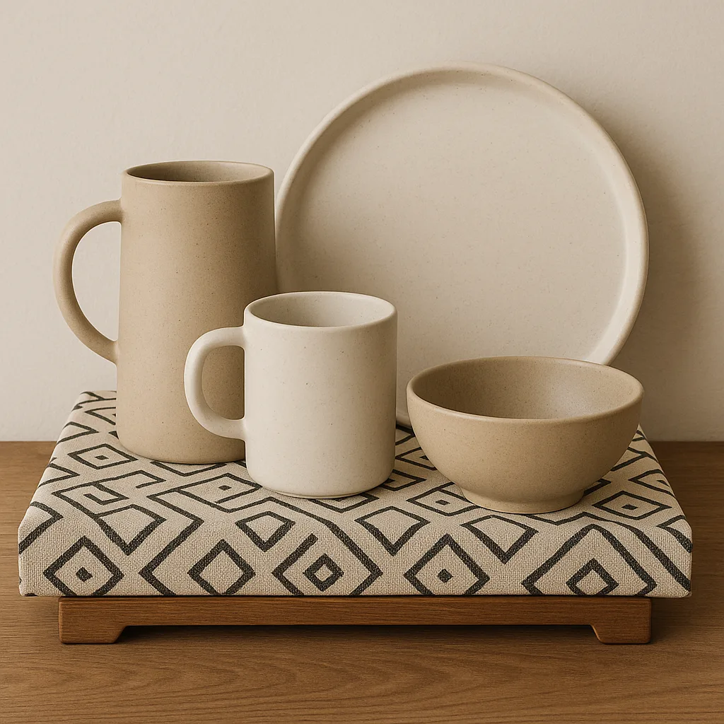 Ceramic Vessels and a Plate
