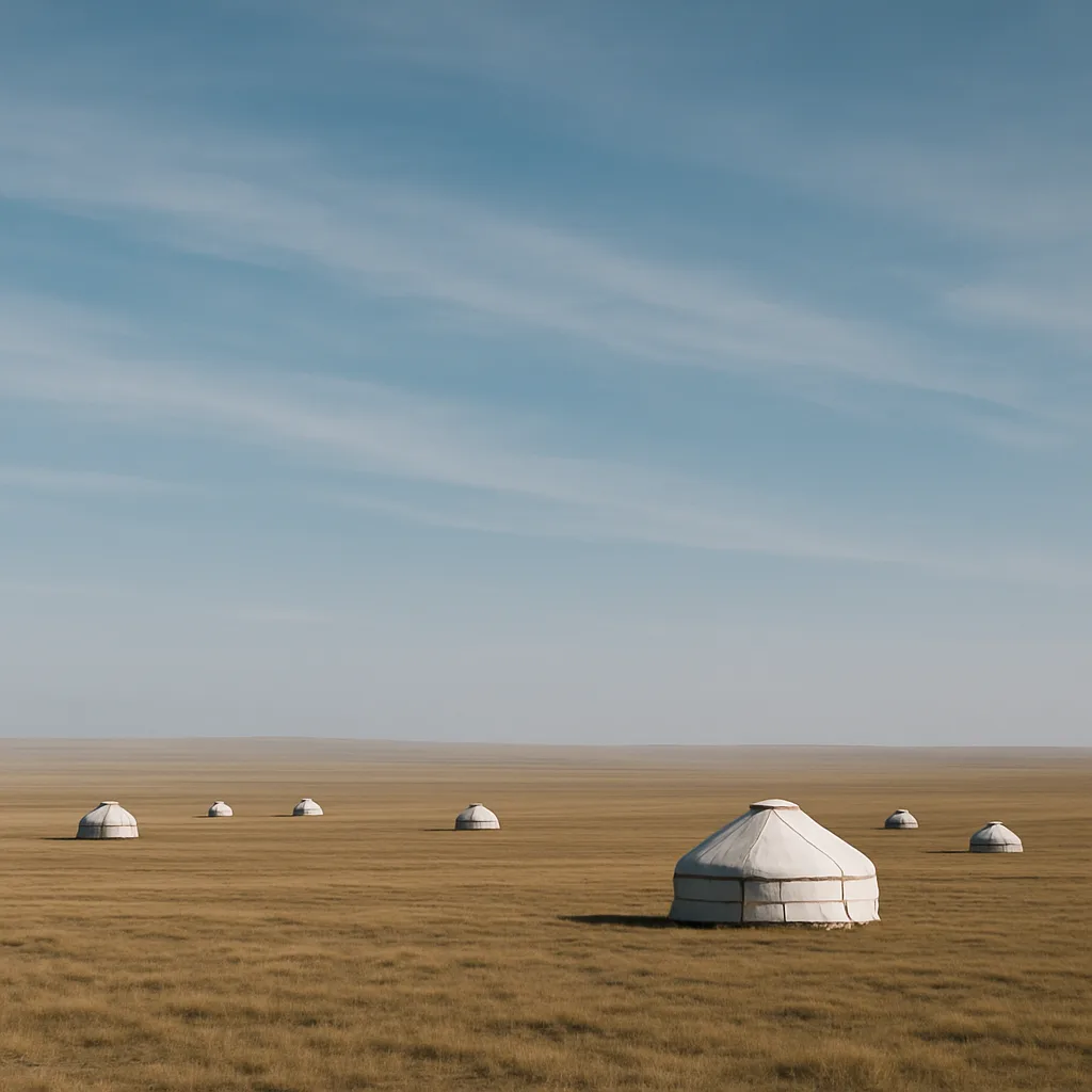 Scattered Handful of Nomadic Yurts