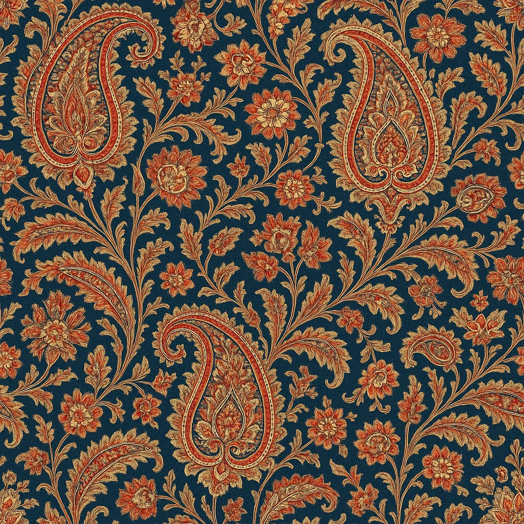 Elaborate and Complex Textile Pattern Inspired by the {style} Tradition