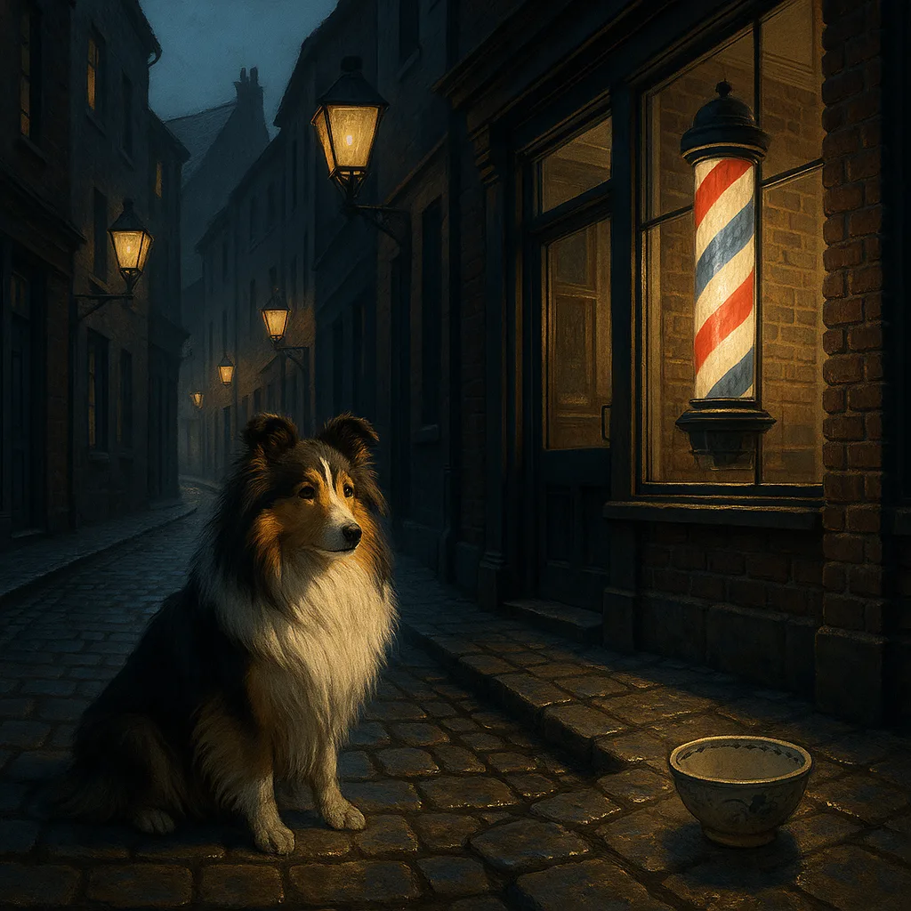 Gas Lamp-lit Narrow Alleys Unfold in a Pattern and Repetition