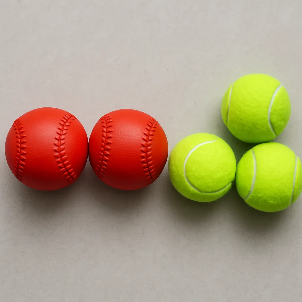 Place a Pair of Red Baseballs on the Left Side