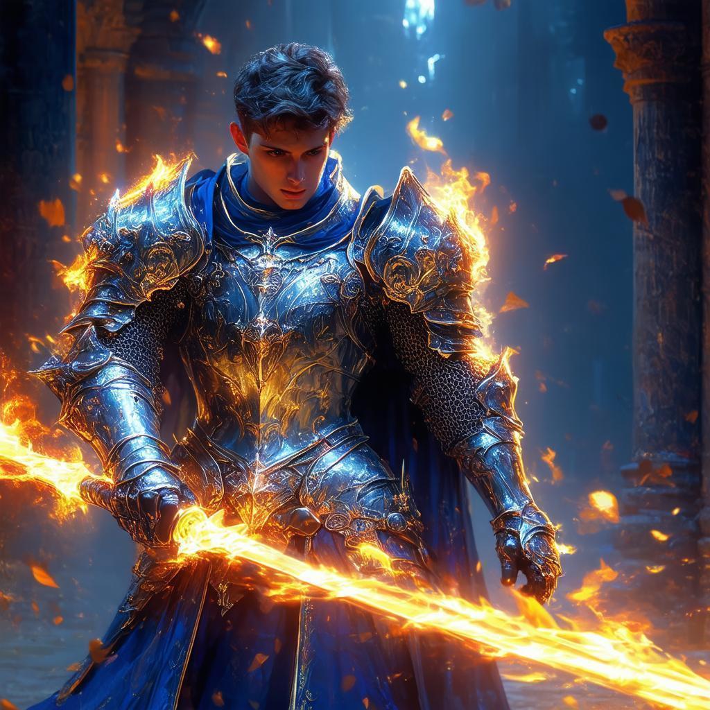 Mason Mount Wielding a Glowing Fire Staff