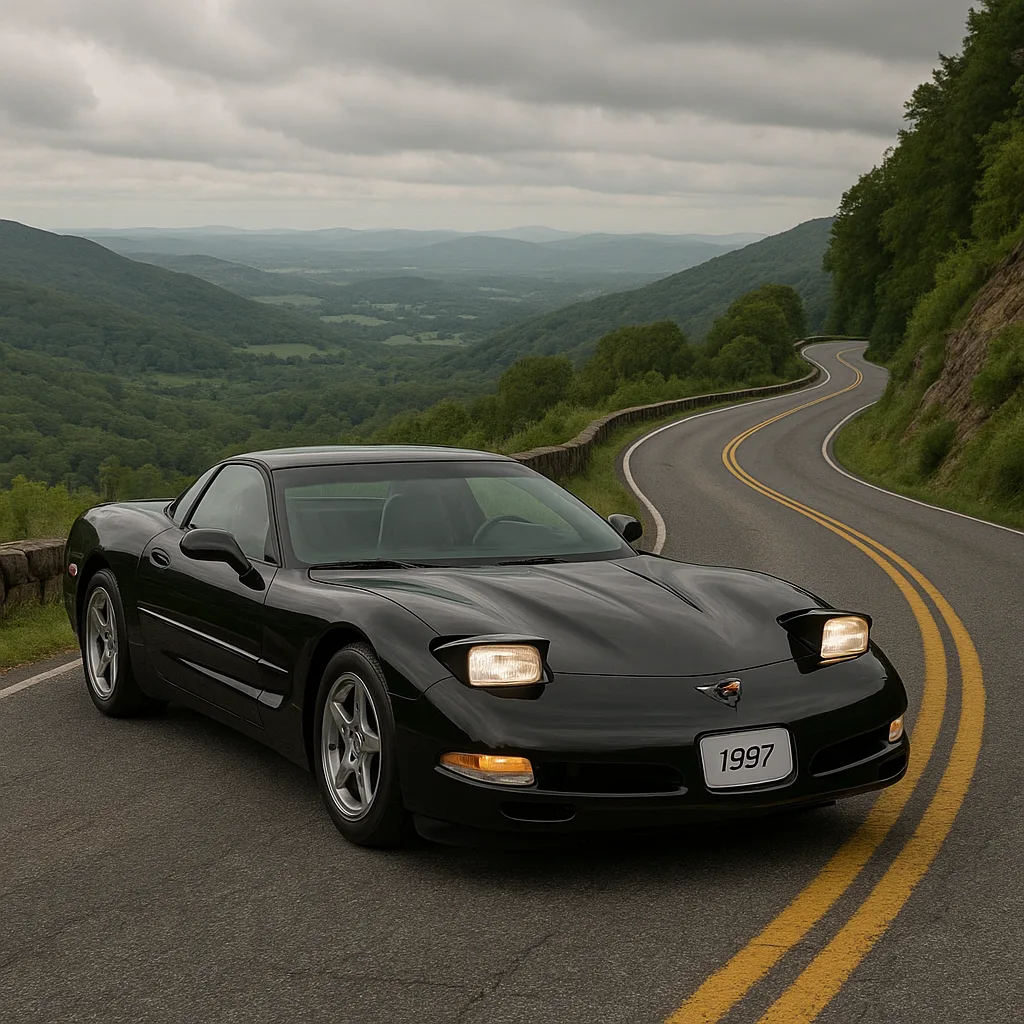 Black 1997 Corvette Seen