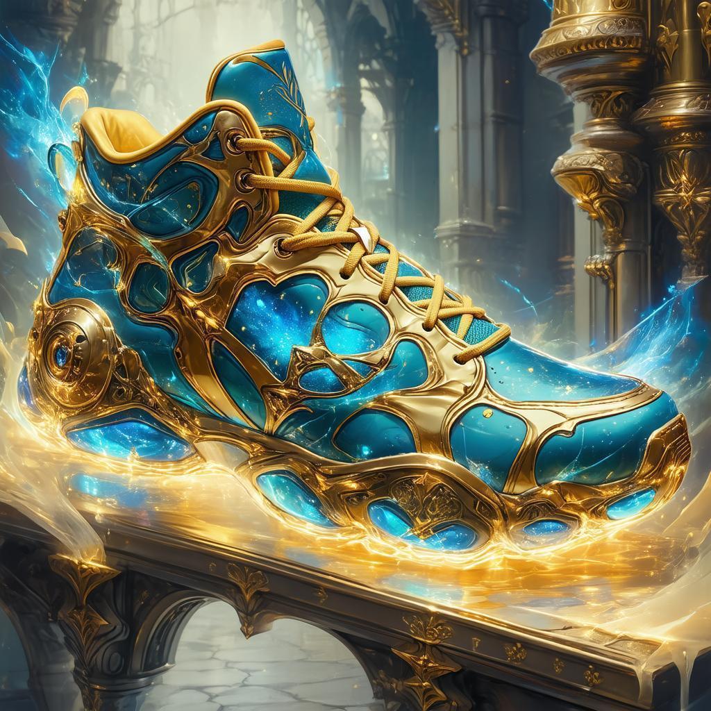 Enchanted Steampunk Sneakers in Ethereal Glow