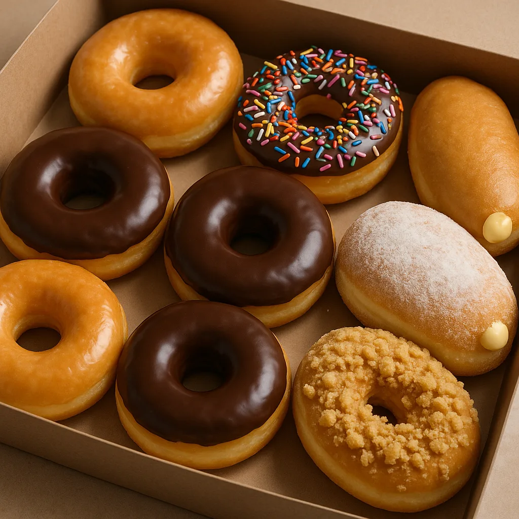 Box Filled with Assorted Donuts