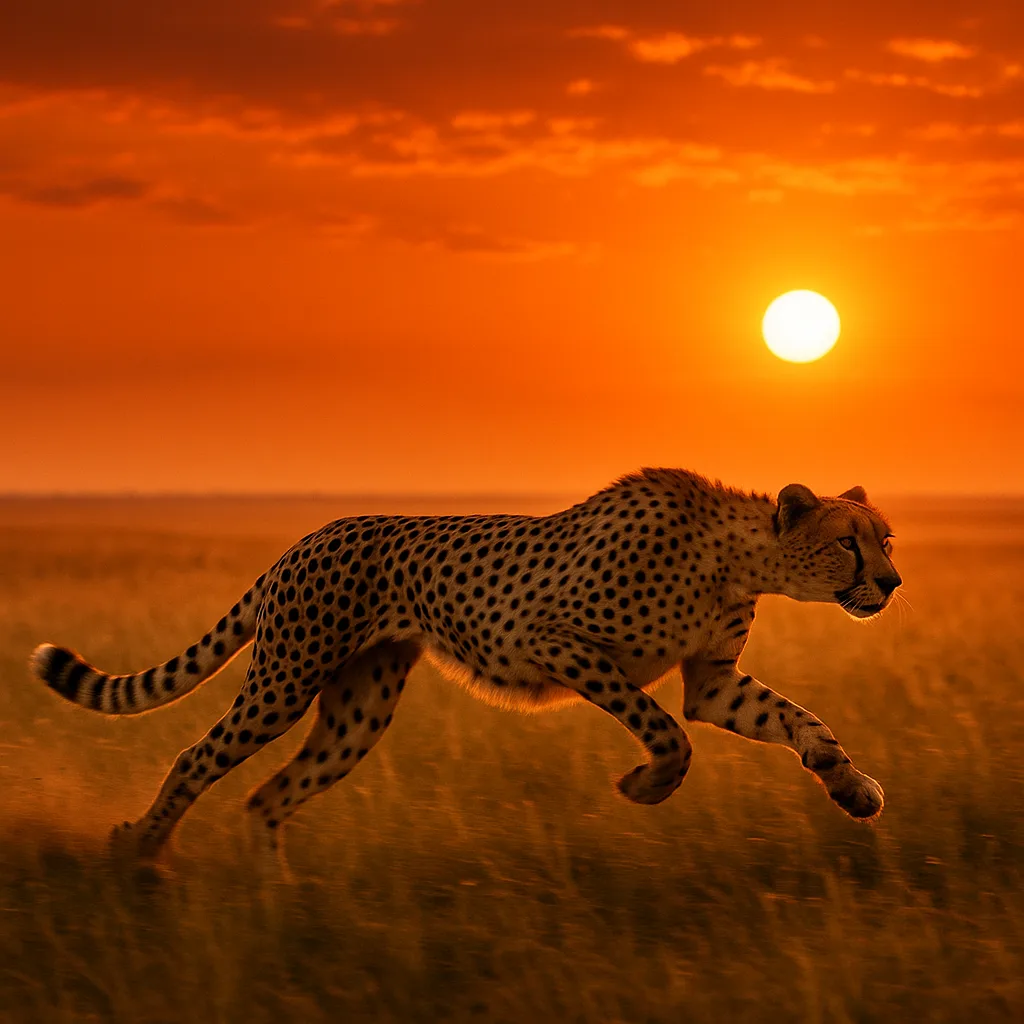 Under a Glowing Orange Sunset