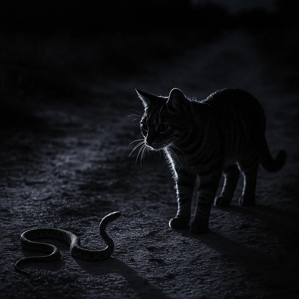 Night Snake and Tabby Cat