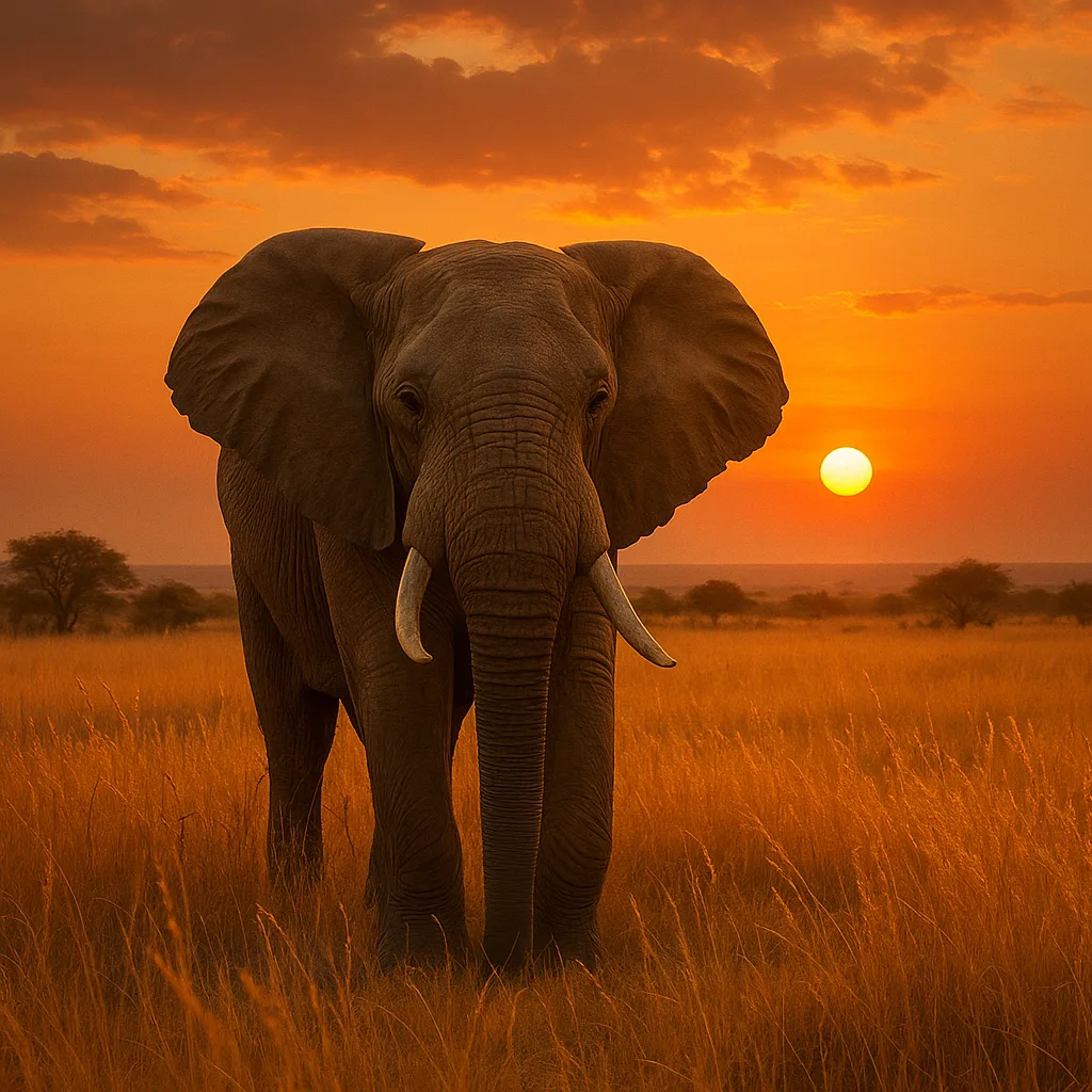 Awe-inspiring Elephant Positioned