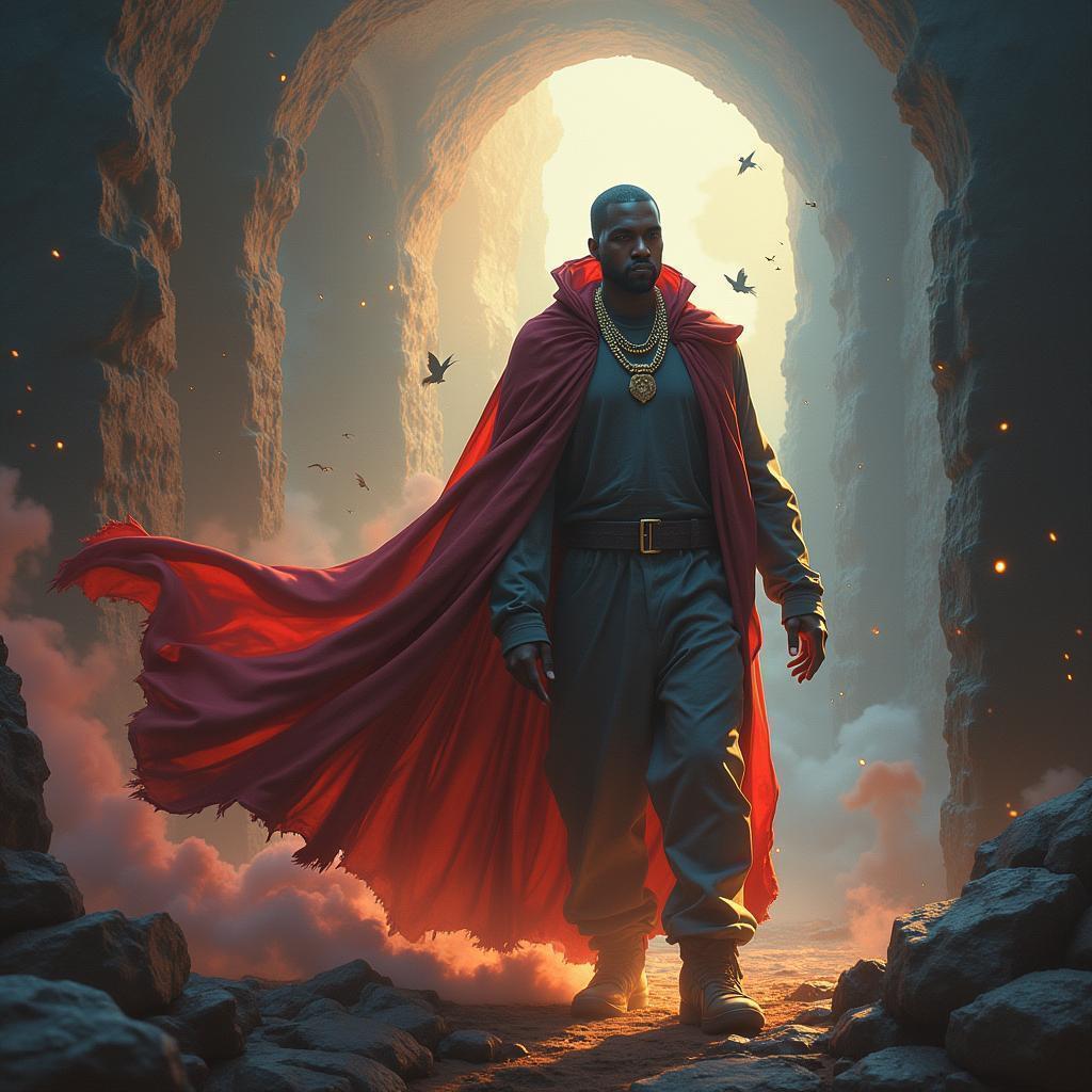 Kanye West Album Cover in Dreamlike Fantasy
